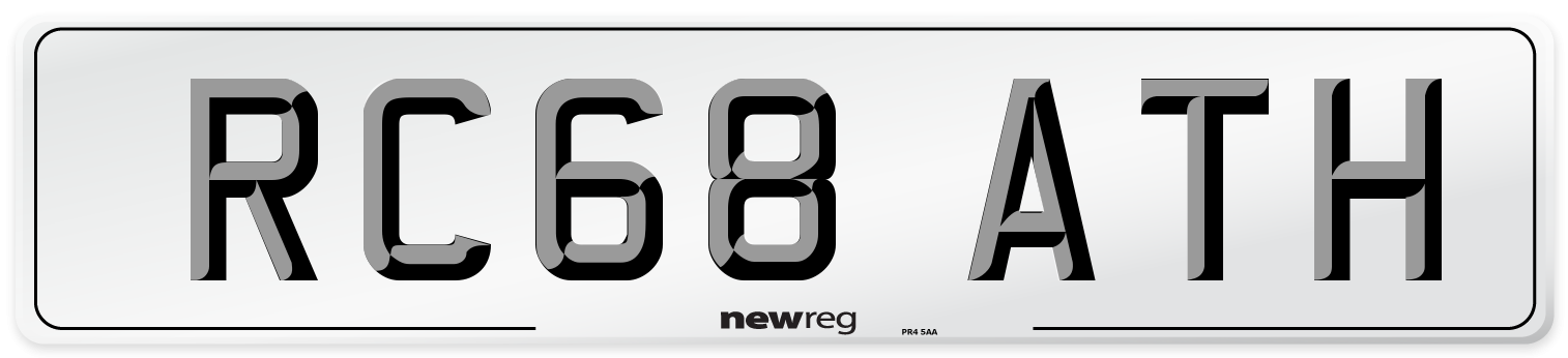 RC68 ATH Number Plate from New Reg
